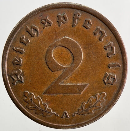 1939 - A Nazi Germany 2 Pfennig Coin | Very High Grade