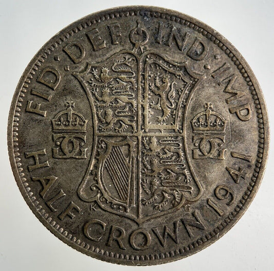 1941 George VI Half - Crown Silver Coin | Fine Collectable Grade