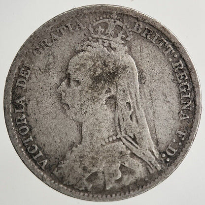 1892 Victoria Sixpence Silver Coin | Collectable Grade | a5586