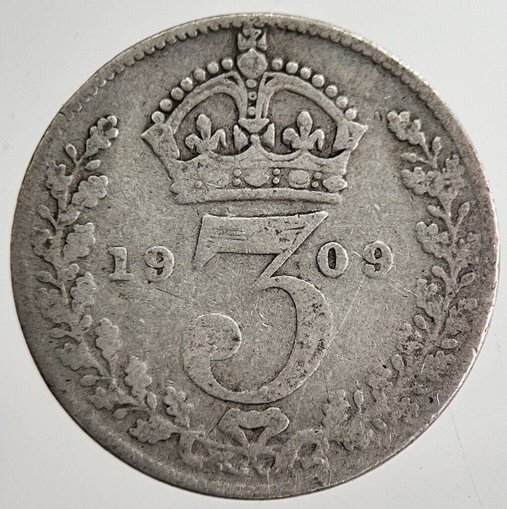 1909 Edward VII Threepence Silver Coin | Collectable Grade | a8880