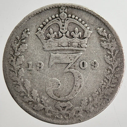 1909 Edward VII Threepence Silver Coin | Collectable Grade | a8880