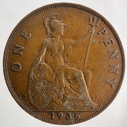 1936 George V One Penny Coin | Fine Collectable Grade