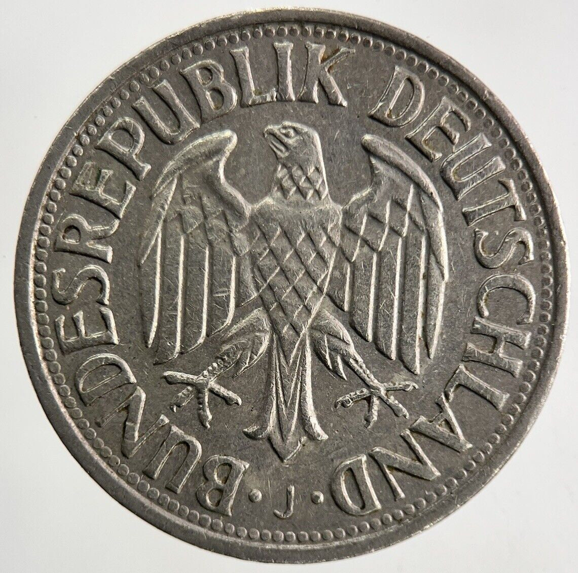 1969 - J Germany 1 Mark Coin | Fine Collectable Grade