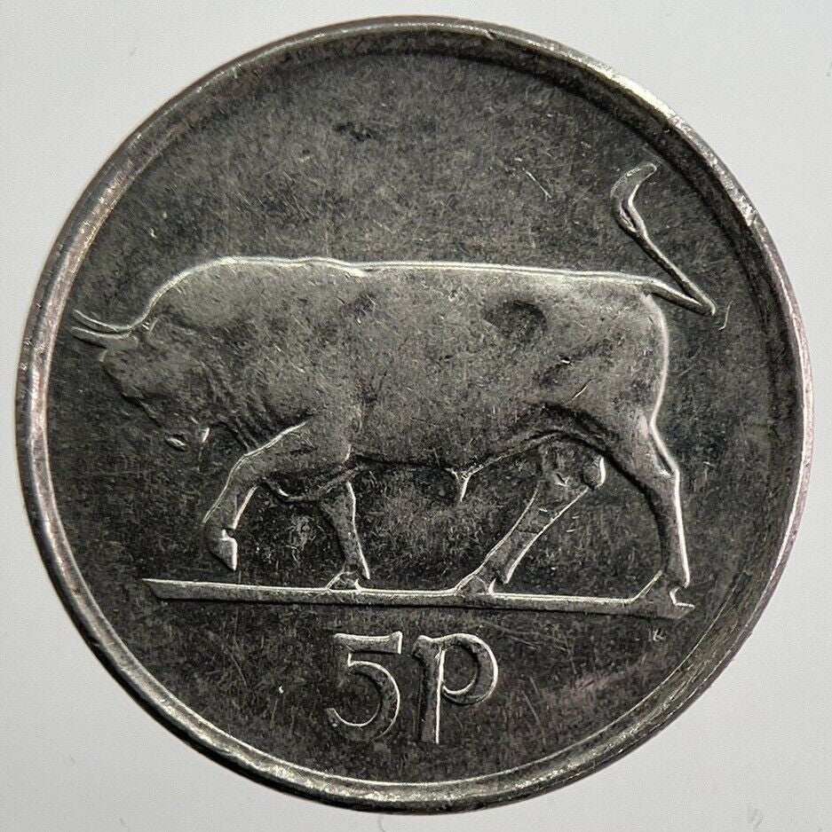 1993 Irish Bull 5p 5 Five - Pence Coin | Very High Grade | a7020