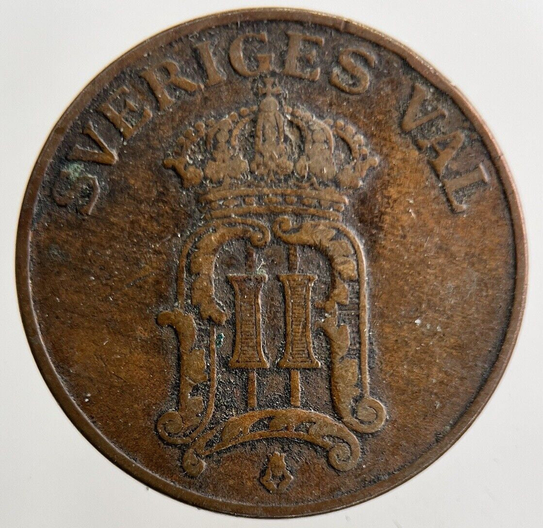1907 Sweden 2 Ore Coin | Fine Collectable Grade