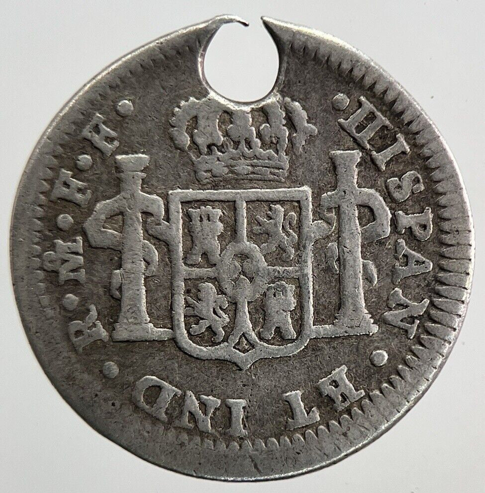 1782 Spain Half 1/2 Real Silver Coin | Collectable Grade