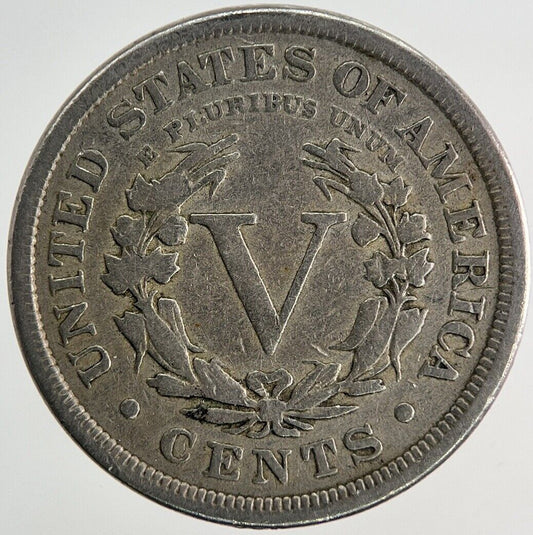 1897 US USA Liberty V 5 Cents Nickel Coin | Fine Collectable Grade