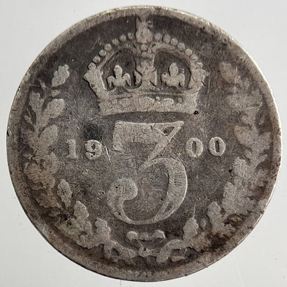 1900 Victoria Threepence Silver Coin | Collectable Grade | a8187