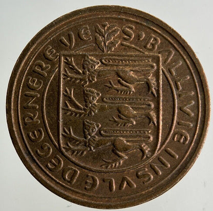 1977 Guernsey One Penny 1p Coin | Fine Collectable Grade