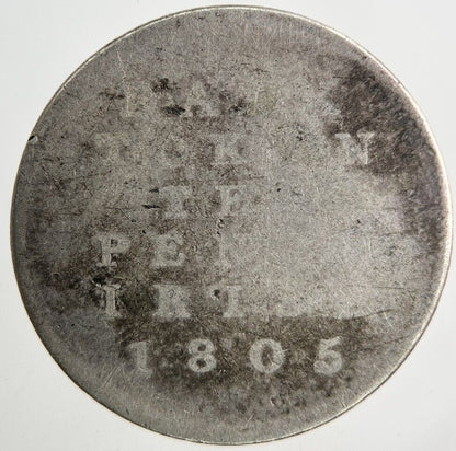 1805 Irish Bank Token Ten - Pence Silver Coin | Collectable Grade