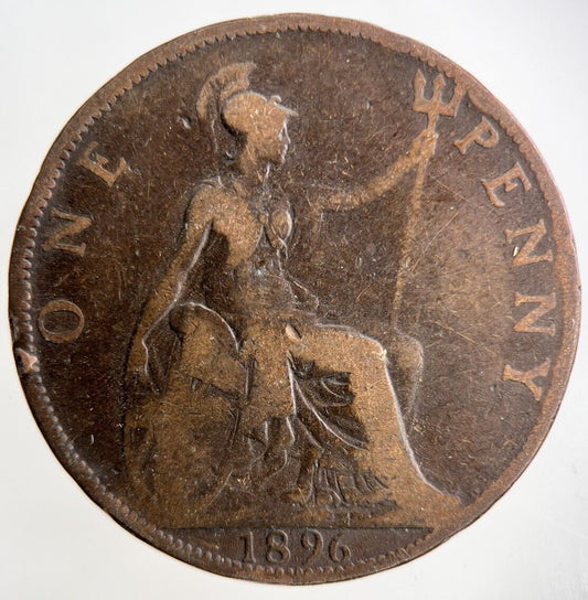 1896 Victoria One Penny Coin | Collectable Grade