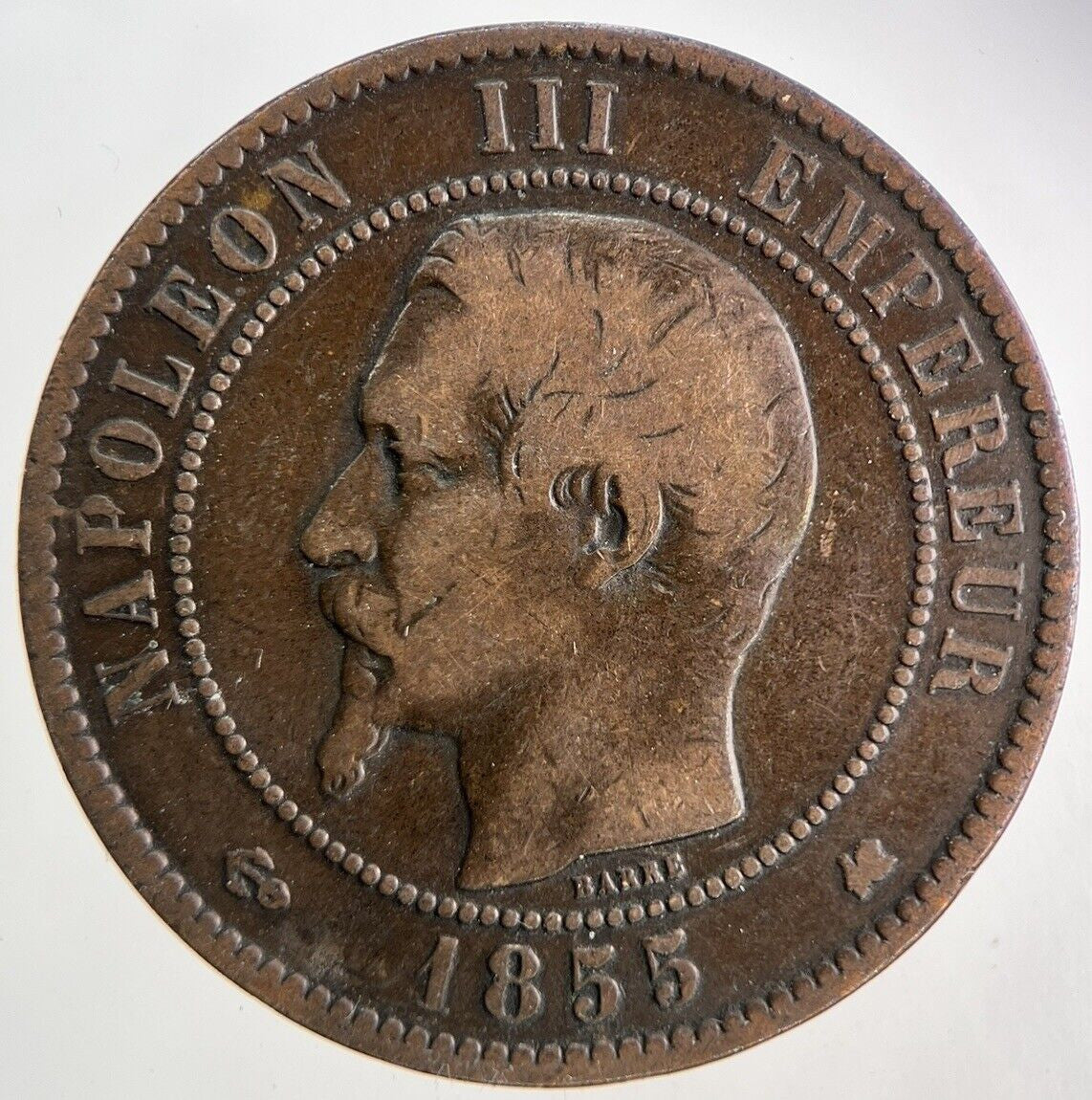 1855 France 10 Centimes Coin | Fine Collectable Grade