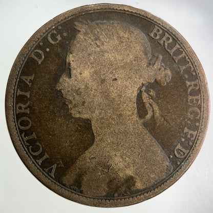 1891 Victoria One Penny Coin | Collectable Grade
