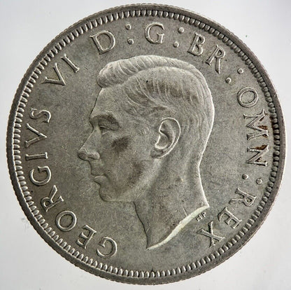 1945 George VI Half - Crown Silver Coin | Very High Grade