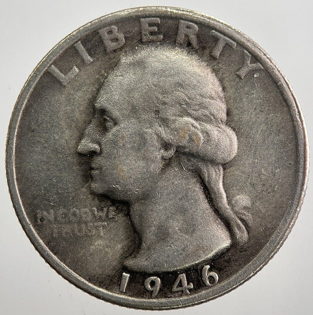 1946 - S US USA Quarter Dollar Silver Coin | Fine Collectable Grade | a7949