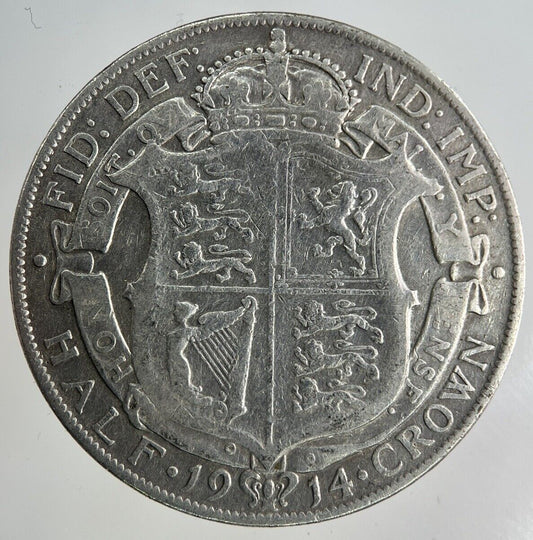 1914 George V Half - Crown Silver Coin | Fine Collectable Grade