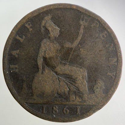 1861 Victoria Half - Penny Coin | Collectable Grade