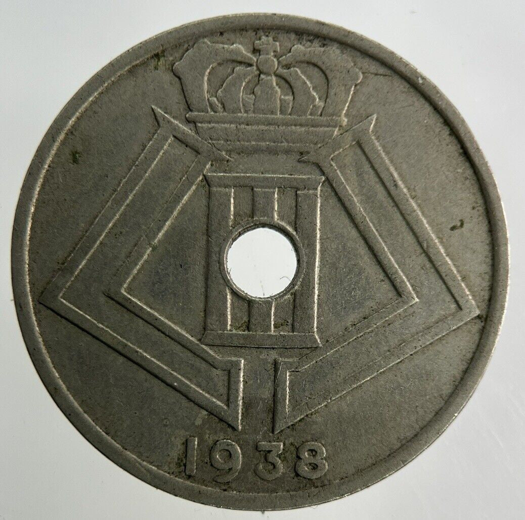 1938 Belgium 25 Centimes Coin | Fine Collectable Grade