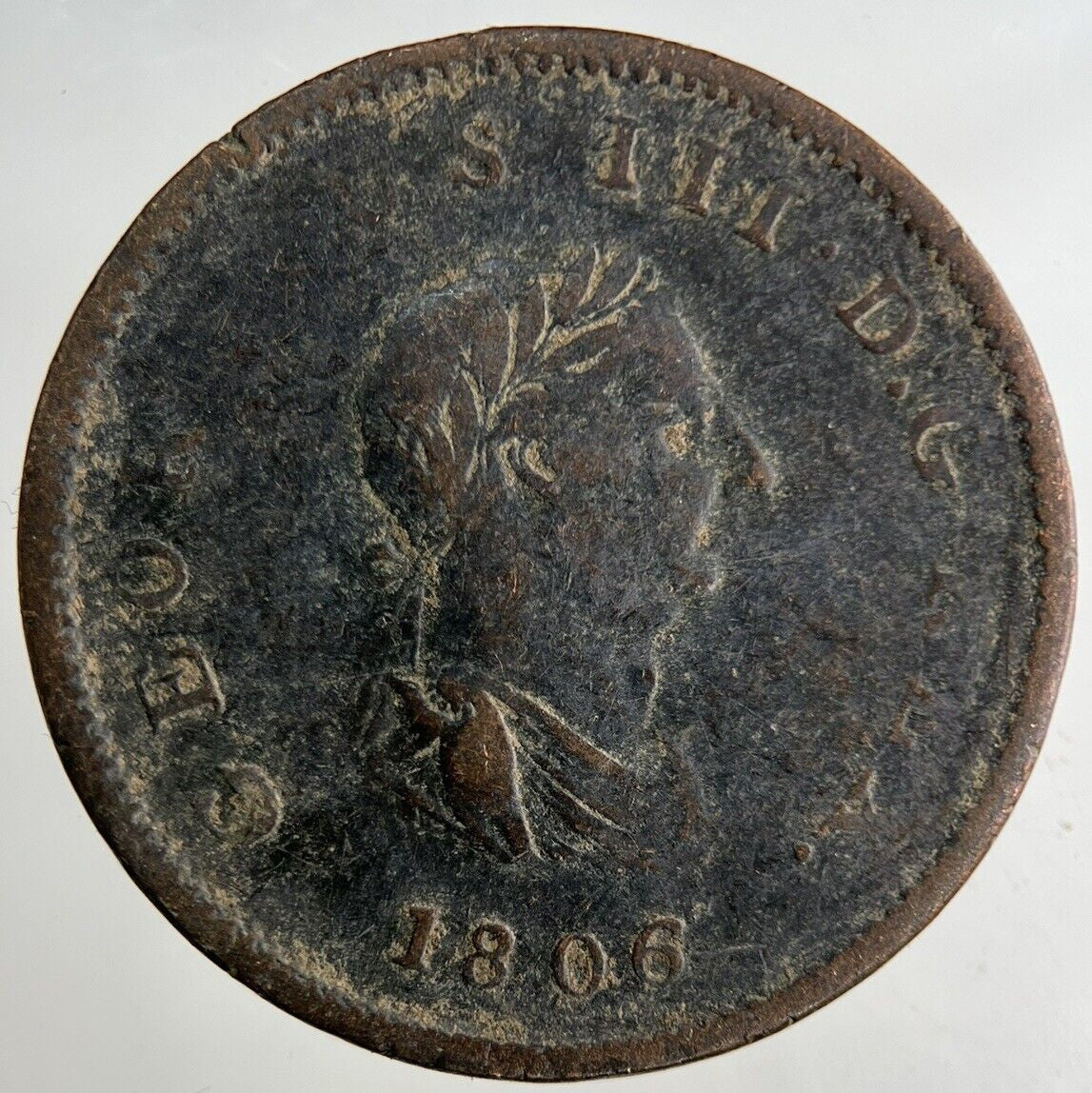 1806 George III 3rd Half-Penny Coin | Fine Collectable Grade