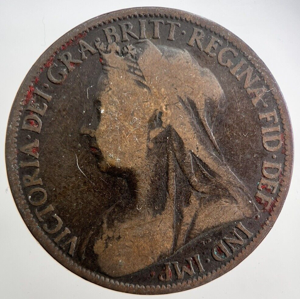 1898 Victoria One Penny Coin | Fair Grade | a4931