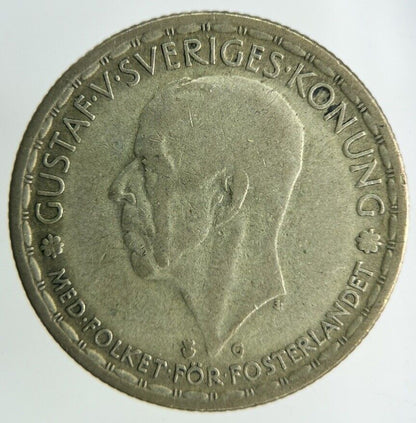 1945 Sweden 1 Krona Silver Coin | Fine Collectable Grade