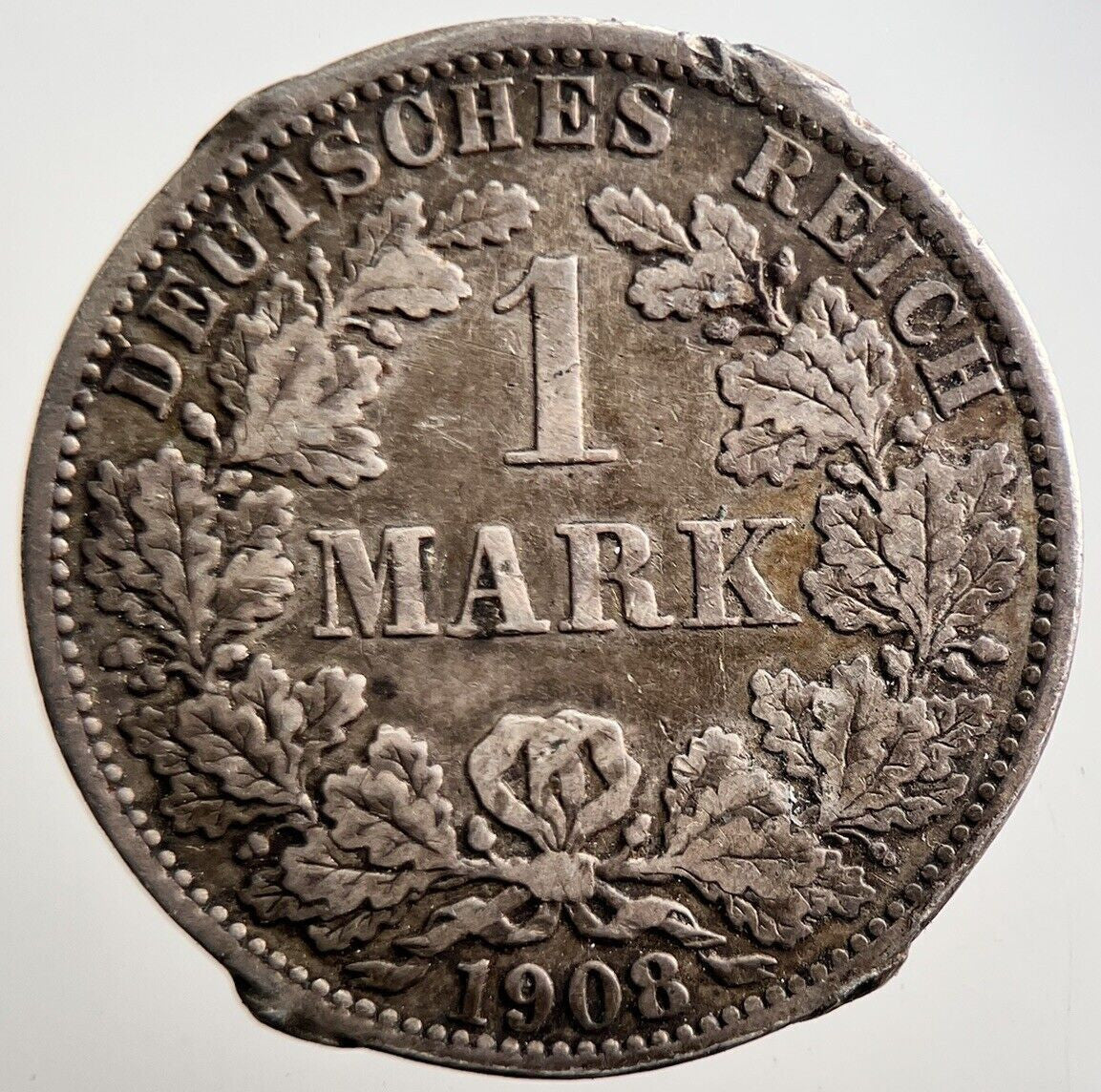 1908 Germany 1 One Mark Silver Coin | Fine Collectable Grade | a3544