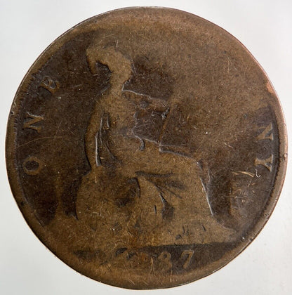 1887 Victoria One Penny Coin | Collectable Grade