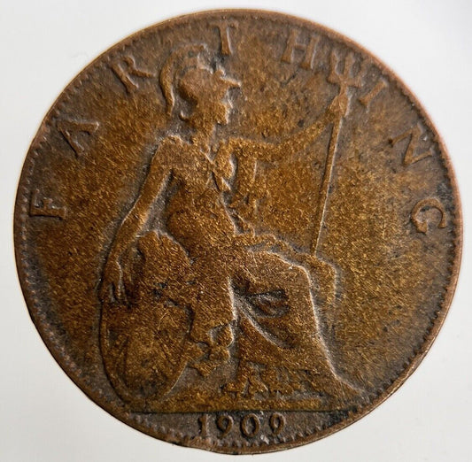 1909 Edward VII Farthing Coin | Collectable Grade