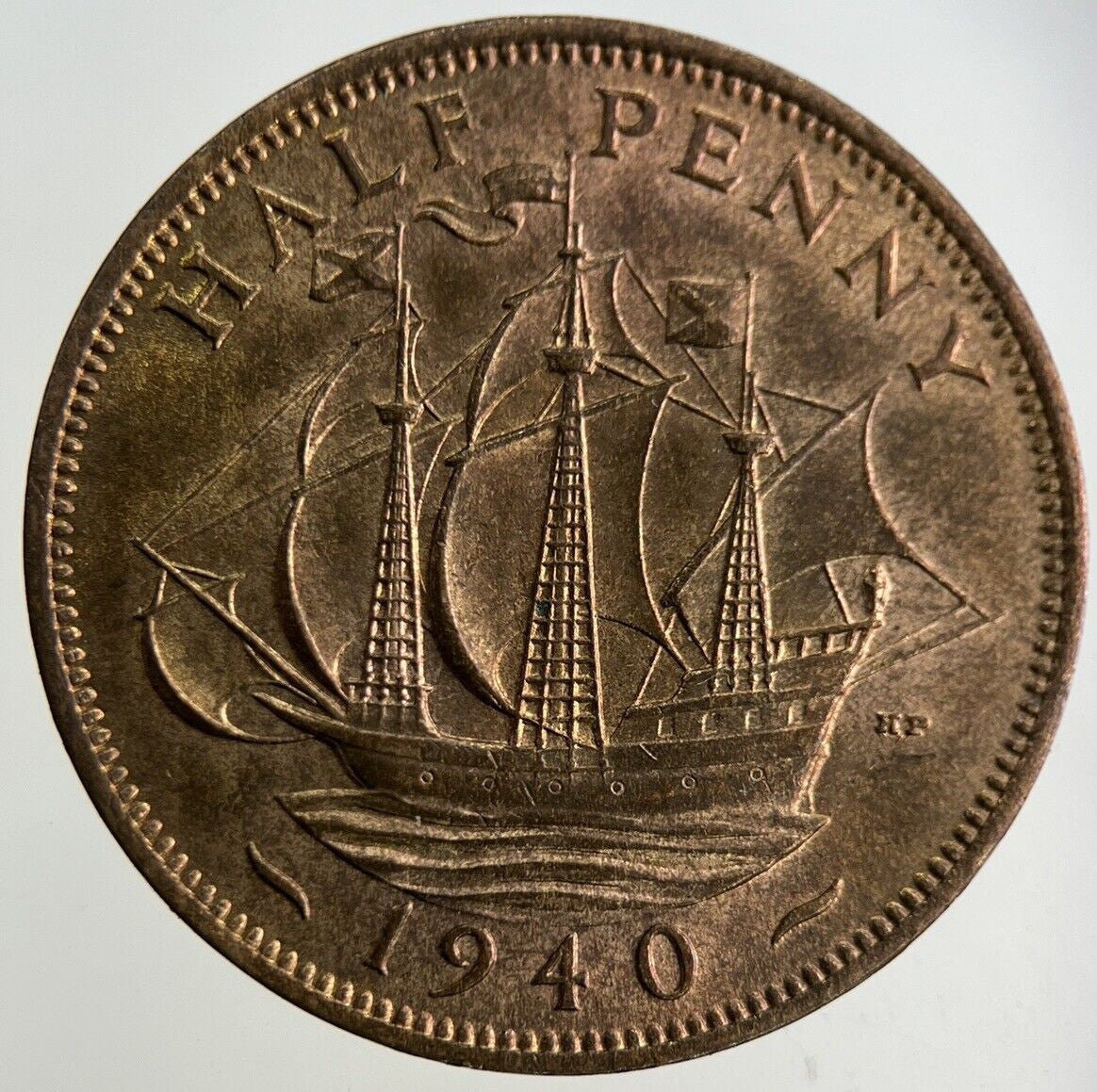 1940 George VI Half-Penny Coin | Very Fine Grade