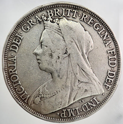 1895 Victoria Half - Crown Silver Coin | Fine Collectable Grade | a4532