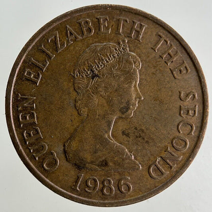 1986 Jersey 1p One Penny Coin | Fine Collectable Grade