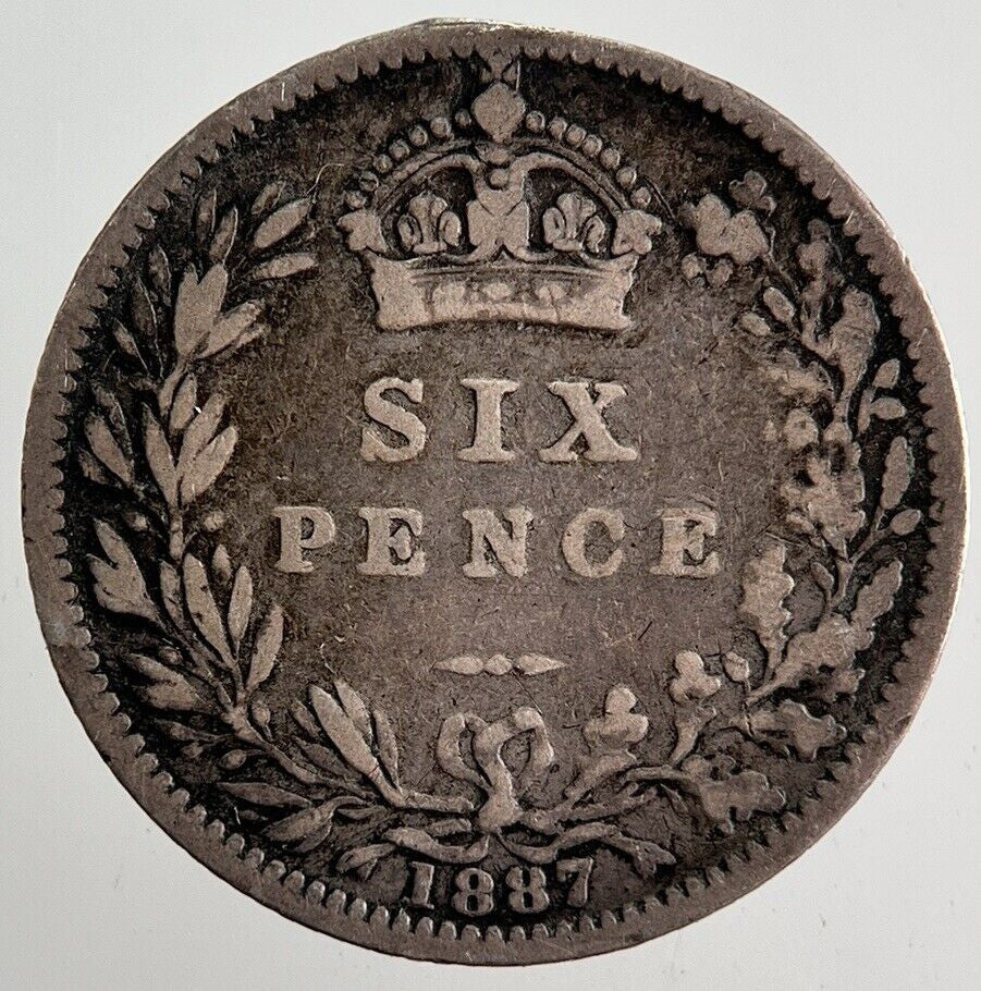 1887 Victoria Sixpence Silver Coin | Fine Collectable Grade