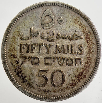 1935 Palestine 50 Mils Silver Coin | Fine Collectable Grade | a2157