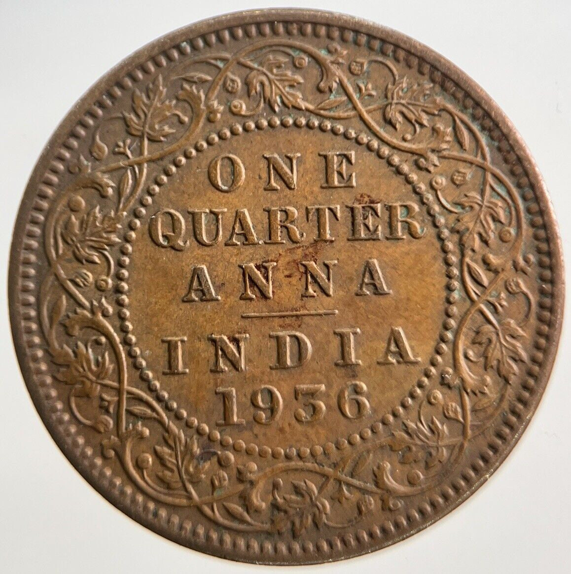 1936 India Quarter 1/4 Anna Coin | Very High Grade | a753