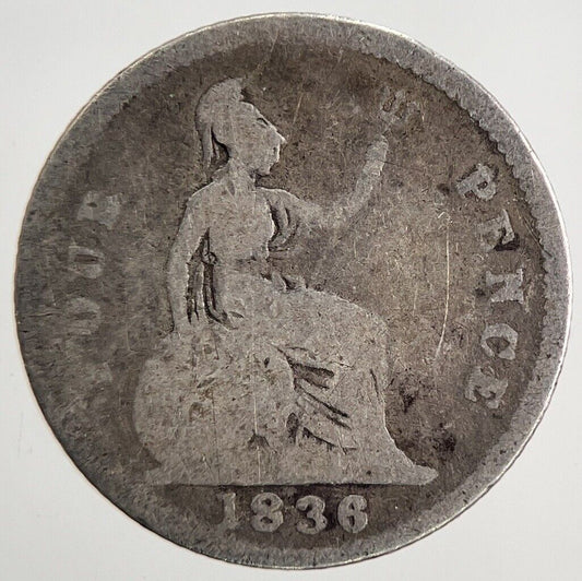 1836 William IV Groat Four - Pence Silver Coin | Collectable Grade | a5536