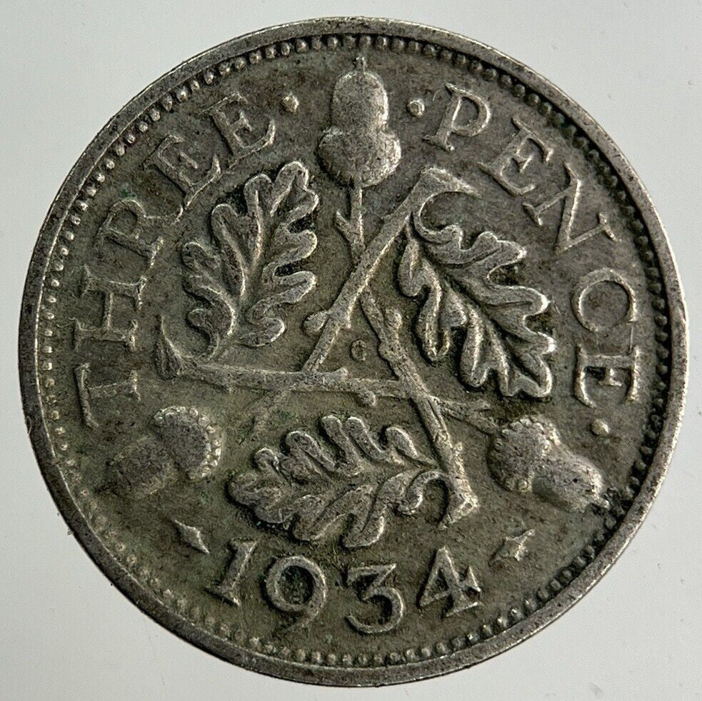 1934 George V Threepence Silver Coin | Collectable Grade