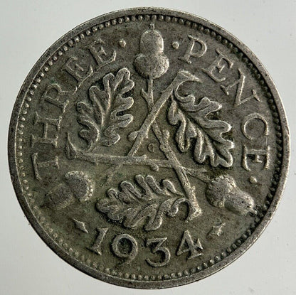 1934 George V Threepence Silver Coin | Collectable Grade