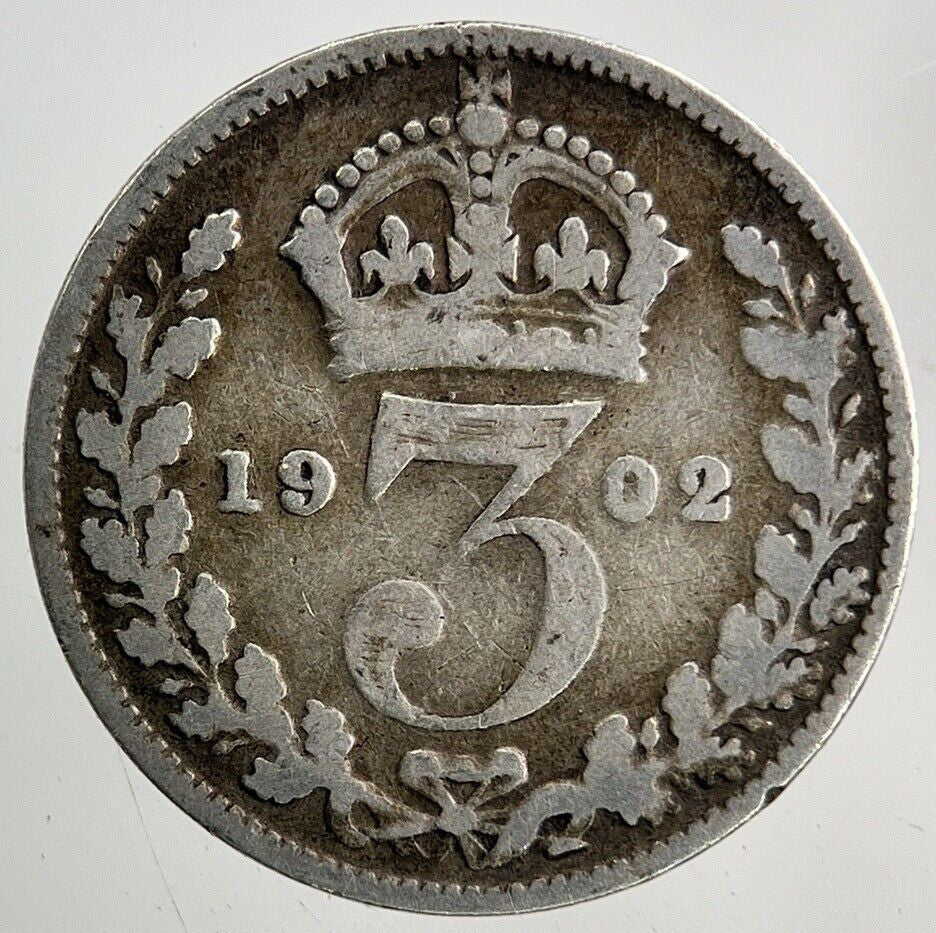 1902 Edward VII Threepence Silver Coin | Collectable Grade