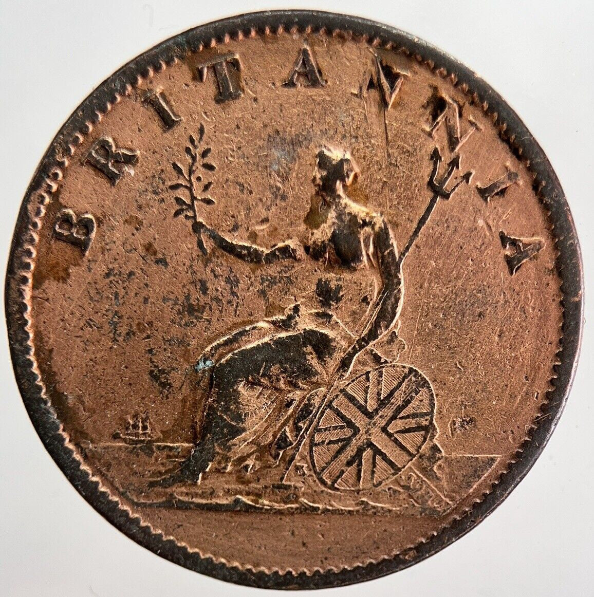 1807 George III 3rd Half - Penny Coin | Fine Collectable Grade | a6258