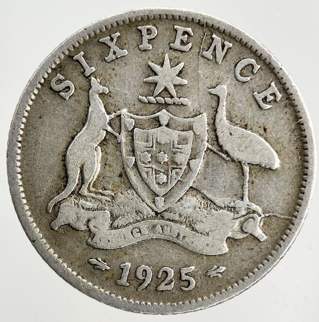 1925 Australia Sixpence Silver Coin | Collectable Grade