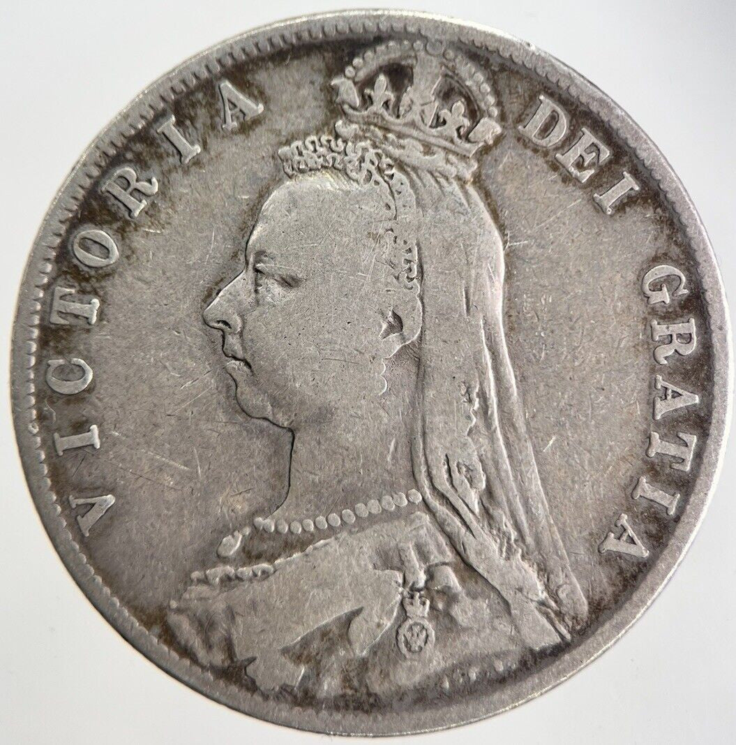 1891 Victoria Half - Crown Silver Coin | Collectable Grade | a7109