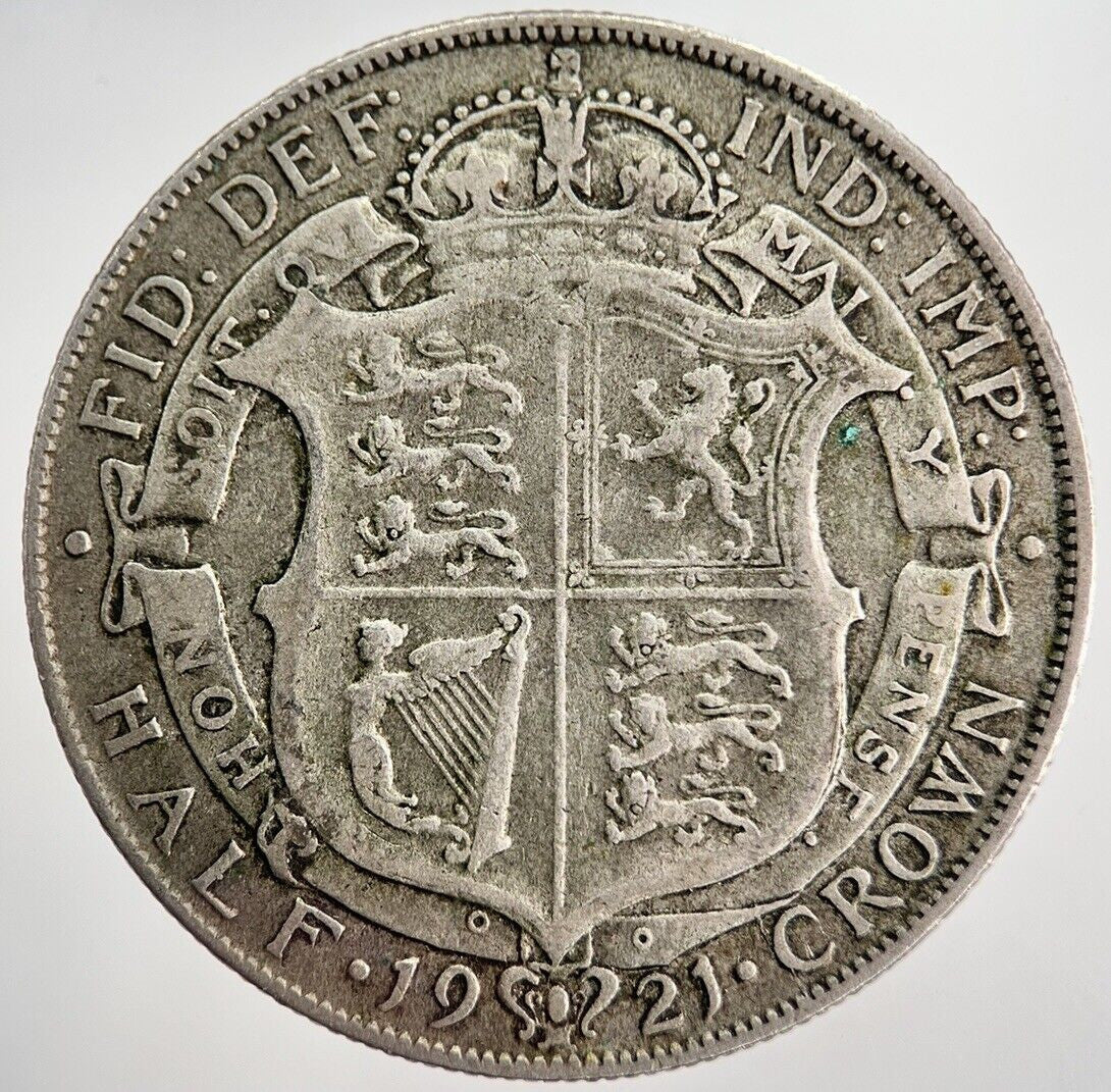 1921 George V Half - Crown Silver Coin | Fine Collectable Grade | a7145