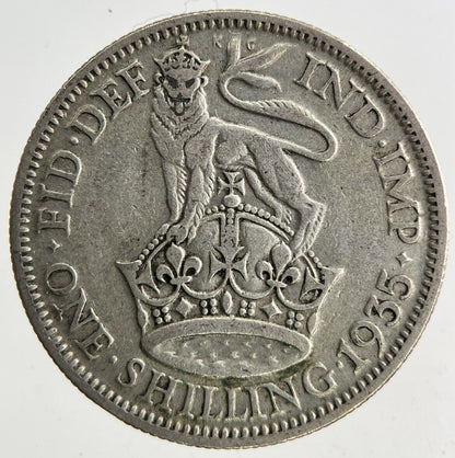1935 George V One Shilling Silver Coin | Fine Collectable Grade