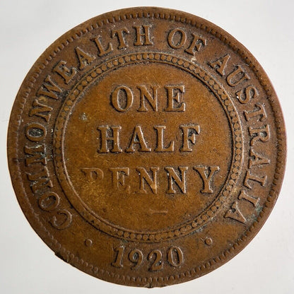 1920 Australia Half - Penny Coin | Collectable Grade