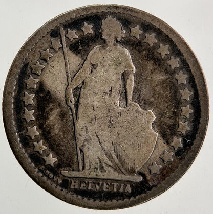 1875 Switzerland Swiss 1/2 Half Franc Silver Coin | Collectable Grade