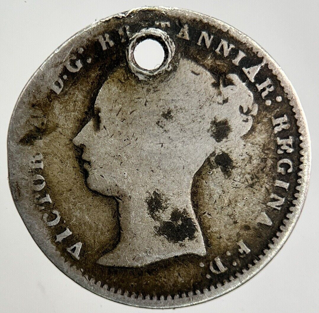1856 Victoria Threepence Silver Coin | Fair Grade