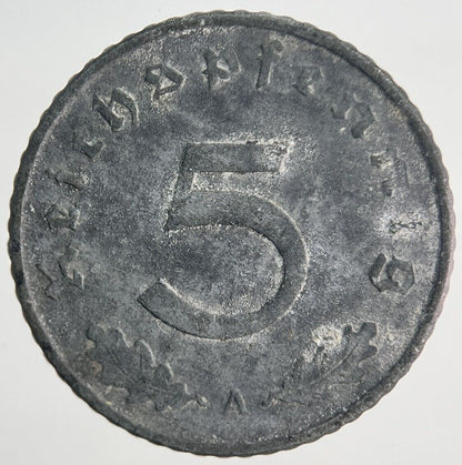 1943 - A Germany Nazi 5 Pfennig Coin | Fine Collectable Grade | a1905