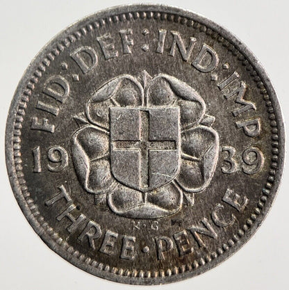 1939 George VI Threepence Silver Coin | Very High Grade | a5846