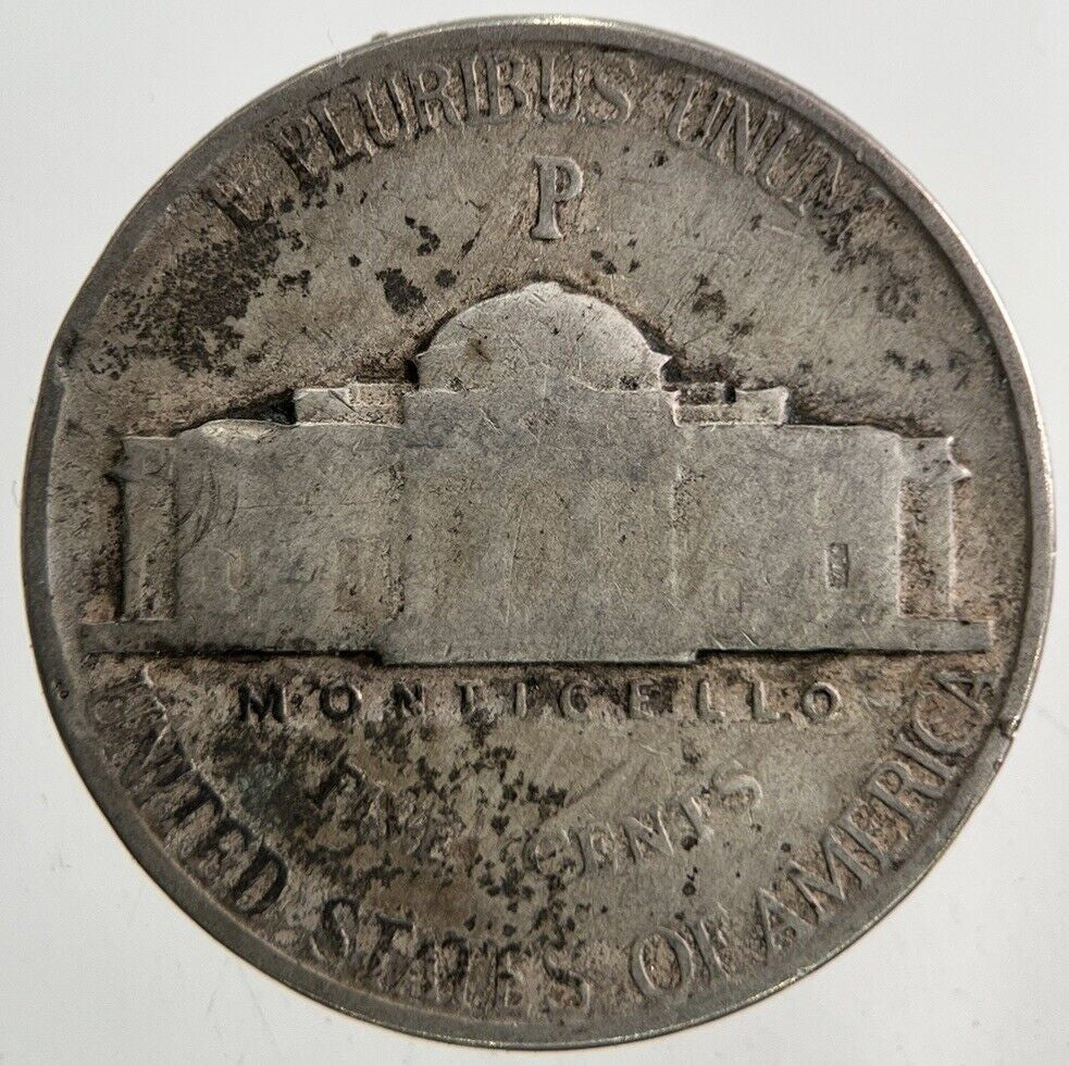 1943 - P US USA Jefferson Nickel Silver Coin | Collectable Grade