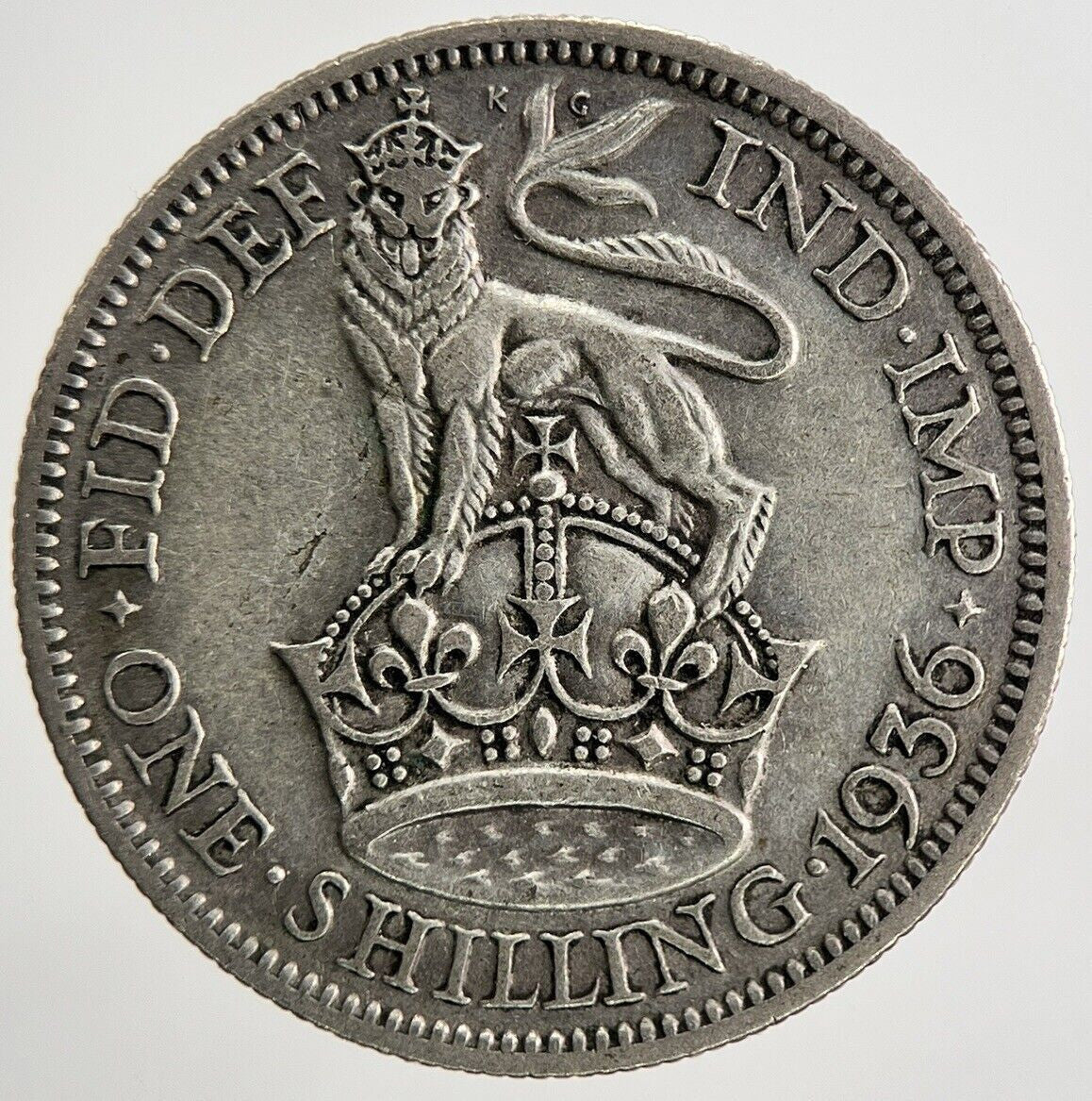1936 George V One Shilling Silver Coin | Fine Collectable Grade